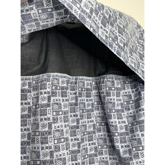 Vintage GRAMICCI Made USA XL Blue Vented Nylon SS Light Weight Button Up *FLAW* - Picture 5 of 16